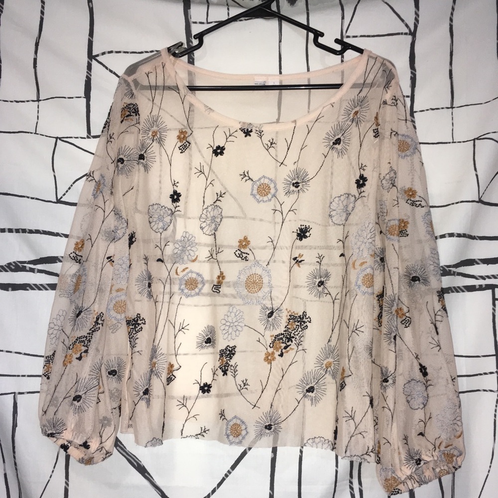 Melrose and Market women’s lace/sheer large top
